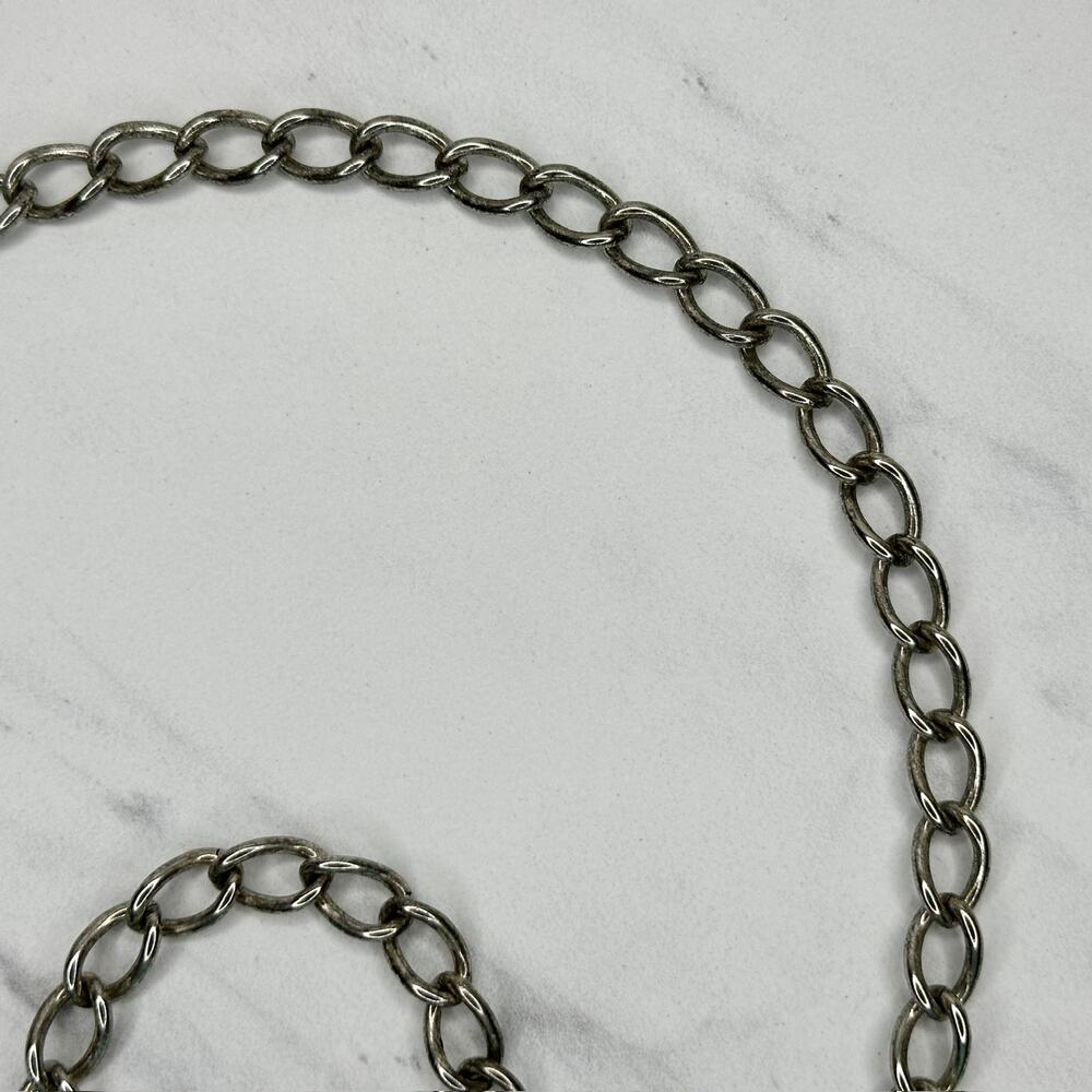 Abalone Shell Rhinestone Statement Chain Link Bel… - image 8